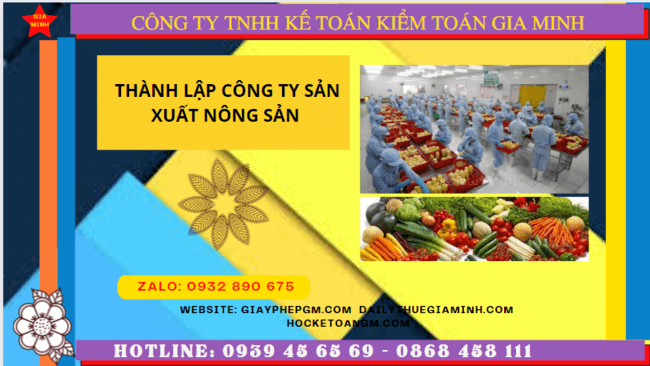 Hồ sơ thành lập công ty sản xuất nông sản tại Yên Bái