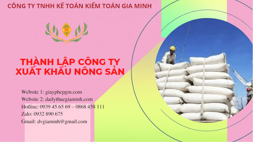 Hồ sơ thành lập công ty xuất khẩu nông sản tại Bến Tre