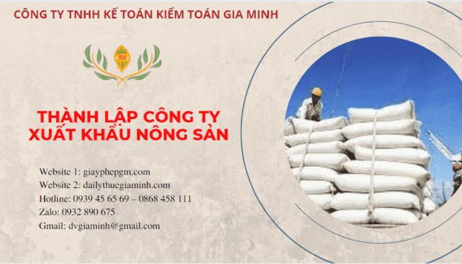 Thành lập công ty xuất khẩu nông sản tại Cà Mau – Hướng dẫn chi tiết và trọn gói 4 Hồ sơ thành lập công ty xuất khẩu nông sản tại Cà Mau