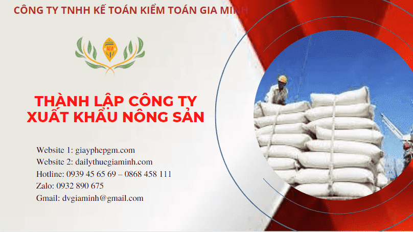 Hồ sơ thành lập công ty xuất khẩu nông sản tại Hải Dương