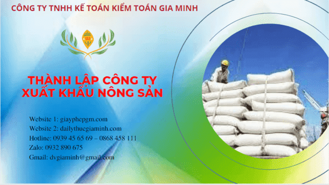 Thành lập công ty xuất khẩu nông sản tại Hưng Yên - Dịch vụ chất lượng và uy tín 6 Hồ sơ thành lập công ty xuất khẩu nông sản tại Hưng Yên