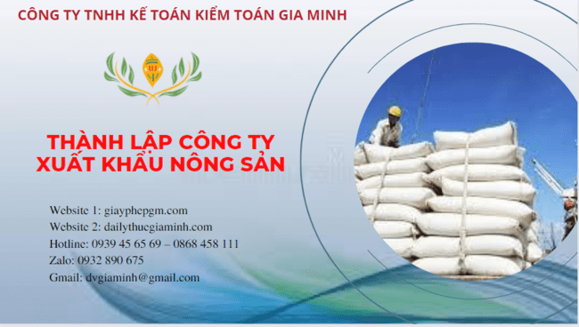 Hồ sơ thành lập công ty xuất khẩu nông sản tại Lâm Đồng