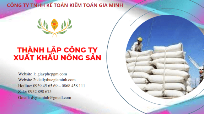 thành lập công ty xuất khẩu nông sản tại ninh bình 4 Hồ sơ thành lập công ty xuất khẩu nông sản tại Ninh Bình
