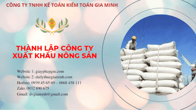 Hồ sơ thành lập công ty xuất khẩu nông sản tại Phú Quốc