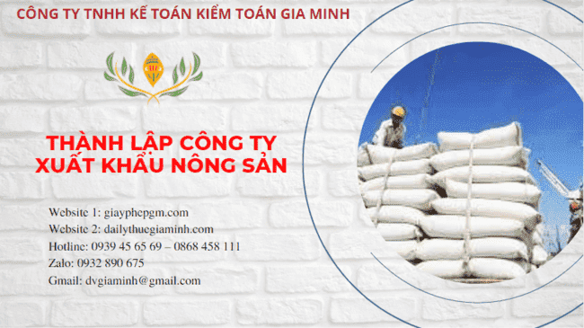 Hồ sơ thành lập công ty xuất khẩu nông sản tại Phú Yên