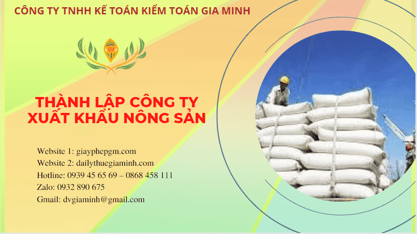 Thành lập công ty xuất khẩu nông sản tại quảng ninh 4 Hồ sơ thành lập công ty xuất khẩu nông sản tại Quảng Ninh