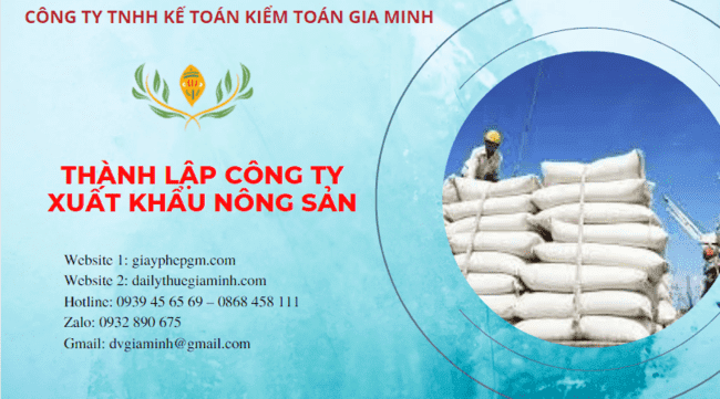 Hồ sơ thành lập công ty xuất khẩu nông sản tại Thành Phố Hưng Yên