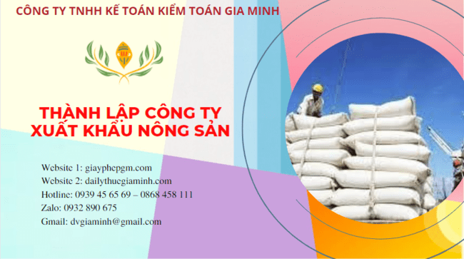 Hồ sơ thành lập công ty xuất khẩu nông sản tại Vũng Tàu