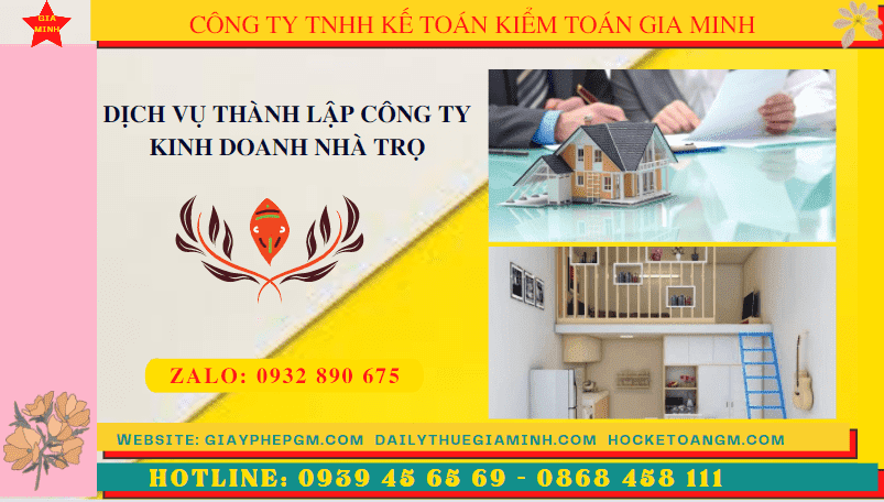 Dịch vụ thành lập công ty kinh doanh nhà trọ tại Bến Tre uy tín, trọn gói 4 Hướng dẫn thủ tục thành lập công ty kinh doanh nhà trọ tại Bến Tre