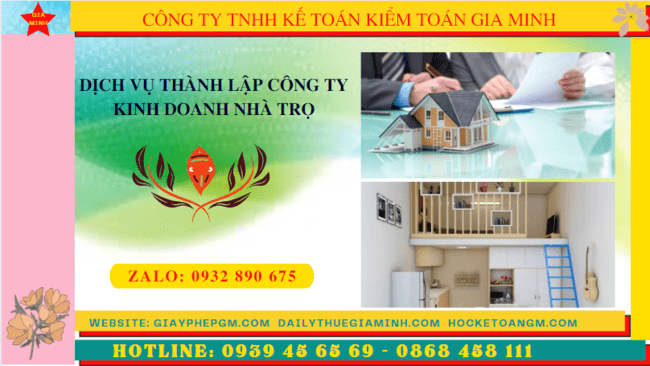 Hướng dẫn thủ tục thành lập công ty kinh doanh nhà trọ tại Hà Tĩnh