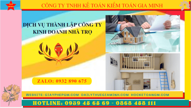 Hướng dẫn thủ tục thành lập công ty kinh doanh nhà trọ tại Thái Bình