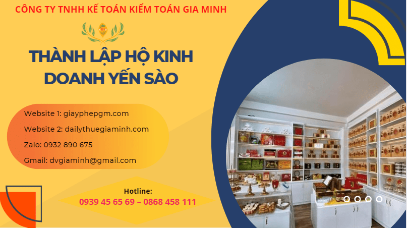 Kinh nghiệm thành lập hộ kinh doanh yến sào