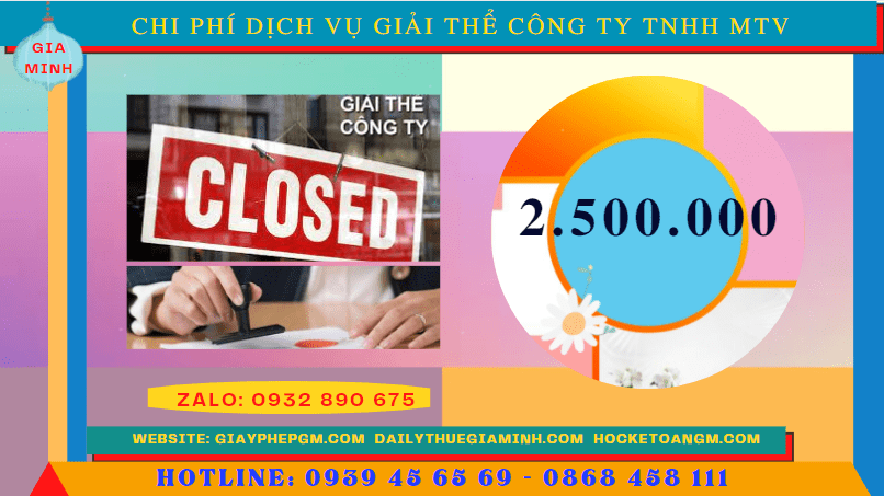 Dịch vụ giải thể công ty tnhh mtv tại cần thơ 5 Phí dịch vụ giải thể công ty TNHH MTV tại Cần Thơ
