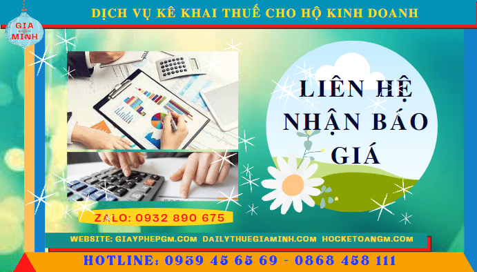 DỊCH VỤ KÊ KHAI THUẾ CHO HỘ KINH DOANH TẠI BÌNH ĐỊNH 5 Phí dịch vụ kê khai thuế hộ kinh doanh tại Bình Định