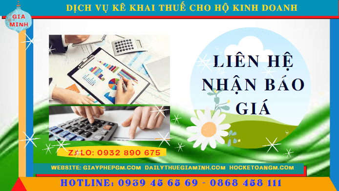 DỊCH VỤ KÊ KHAI THUẾ CHO HỘ KINH DOANH TẠI HÀ NỘI 5 Phí dịch vụ kê khai thuế hộ kinh doanh tại Hà Nội