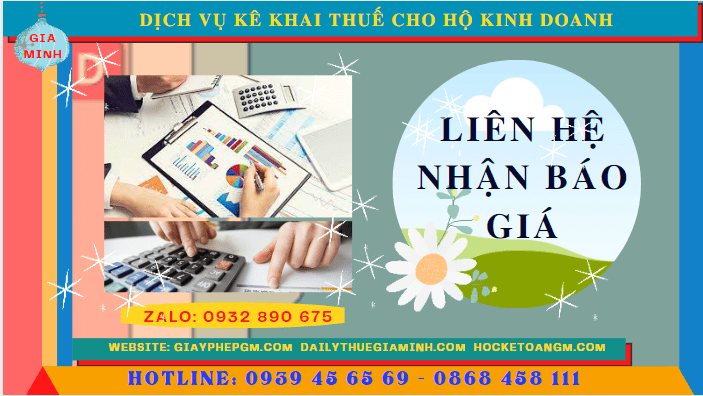 Phí dịch vụ kê khai thuế hộ kinh doanh tại Thành Phố Huế