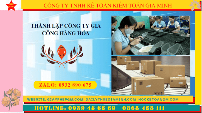 THÀNH LẬP CÔNG TY GIA CÔNG HÀNG HÓA TẠI PHÚ YÊN 8 Quy trình thành lập công ty gia công hàng hóa tại Phú Yên như thế nào?