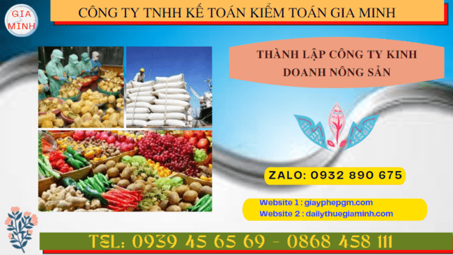 Thành lập công ty kinh doanh nông sản theo quy định tại Bến Tre