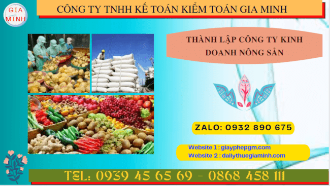 Thành lập công ty kinh doanh nông sản theo quy định tại Bình Phước