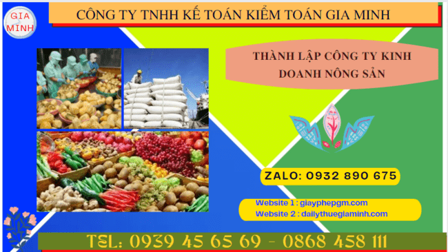 Thành lập công ty kinh doanh nông sản theo quy định tại Bình Thuận