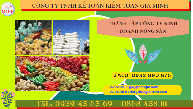 Thành lập công ty kinh doanh nông sản tại Hà Tĩnh 6 Thành lập công ty kinh doanh nông sản theo quy định tại Hà Tĩnh