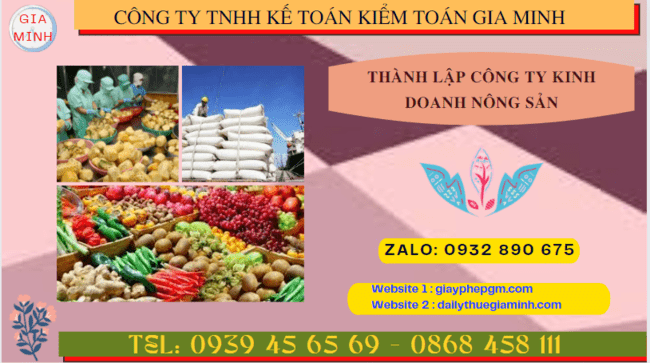 Thành lập công ty kinh doanh nông sản theo quy định tại Kiên Giang