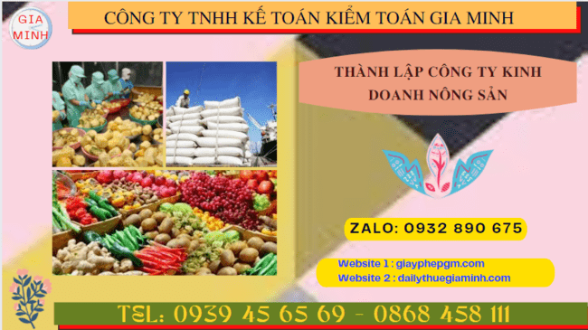 Thành lập công ty kinh doanh nông sản theo quy định tại Nghệ An
