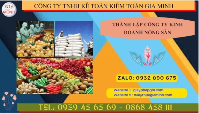Thành lập công ty kinh doanh nông sản theo quy định tại Ninh Thuận