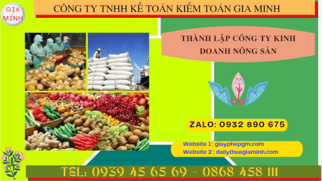 Thành lập công ty kinh doanh nông sản theo quy định tại Sóc Trăng
