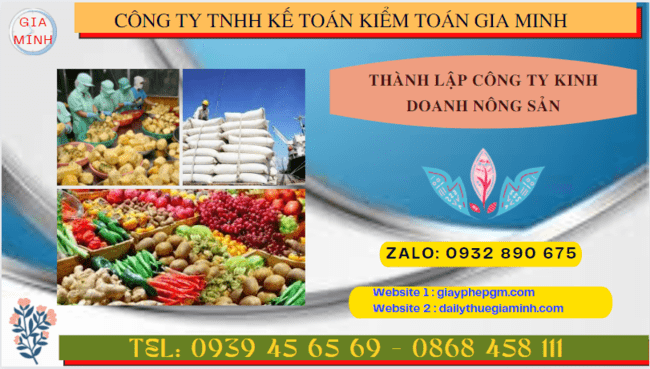Thành lập công ty kinh doanh nông sản theo quy định tại Thành Phố Cần Thơ