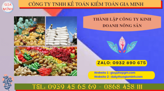Thành lập công ty kinh doanh nông sản theo quy định tại Thành Phố Thủ Đức 