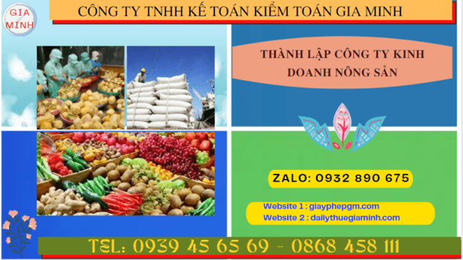 Thành lập công ty kinh doanh nông sản theo quy định tại Thừa Thiên Huế