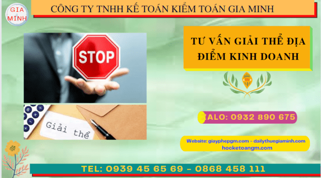 Thủ tục chấm dứt hoạt động địa điểm kinh doanh tại Hà Tĩnh