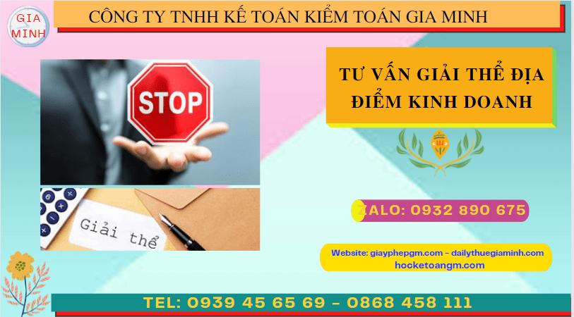 Tư vấn giải thể địa điểm kinh doanh tại kiên giang 4 Thủ tục chấm dứt hoạt động địa điểm kinh doanh tại Kiên Giang