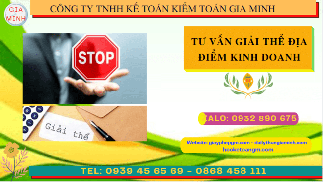 Thủ tục chấm dứt hoạt động địa điểm kinh doanh tại Thái Bình