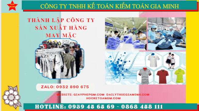 Thủ tục đăng ký kinh doanh công ty sản xuất hàng may mặc tại An Giang