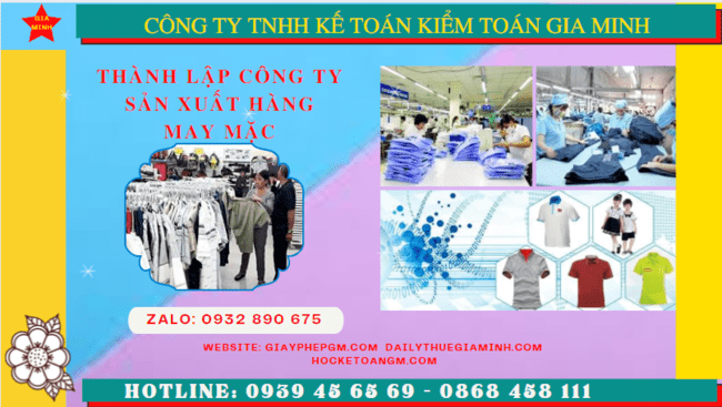 Thủ tục đăng ký kinh doanh công ty sản xuất hàng may mặc tại Cần Thơ