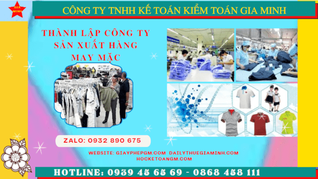 Thủ tục đăng ký kinh doanh công ty sản xuất hàng may mặc tại Cao Bằng