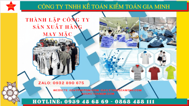 Thủ tục đăng ký kinh doanh công ty sản xuất hàng may mặc tại Đà Nẵng