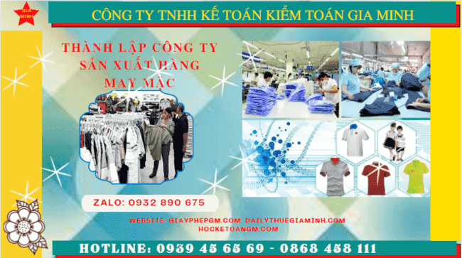 Thành lập công ty sản xuất hàng may mặc tại đắk lắk 6 Thủ tục đăng ký kinh doanh công ty sản xuất hàng may mặc tại Đắk Lắk