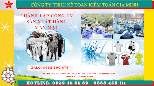 Thủ tục đăng ký kinh doanh công ty sản xuất hàng may mặc tại Đắk Nông