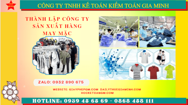 Thủ tục đăng ký kinh doanh công ty sản xuất hàng may mặc tại Đồng Tháp