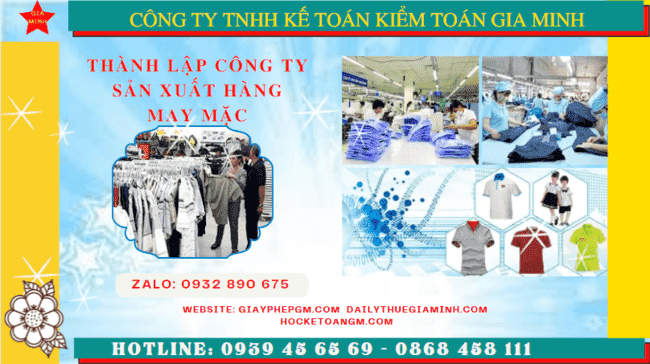 Thủ tục đăng ký kinh doanh công ty sản xuất hàng may mặc tại Gia Lai