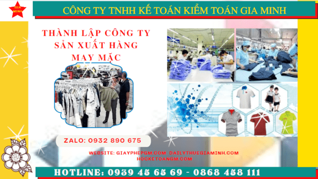 Thủ tục đăng ký kinh doanh công ty sản xuất hàng may mặc tại Hà Giang