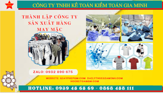 Thủ tục đăng ký kinh doanh công ty sản xuất hàng may mặc tại Hải Phòng