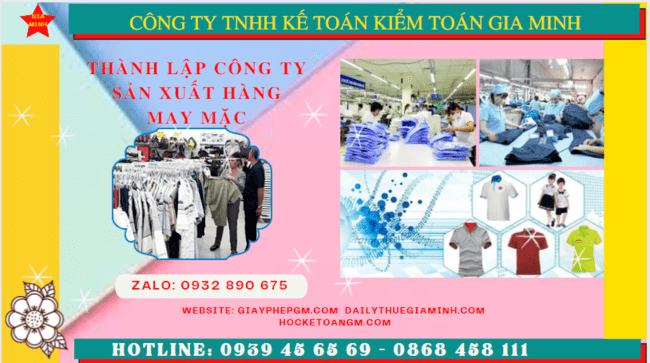 Thủ tục đăng ký kinh doanh công ty sản xuất hàng may mặc tại Huế