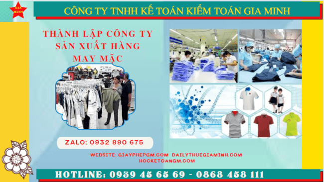 Thủ tục đăng ký kinh doanh công ty sản xuất hàng may mặc tại Lâm Đồng