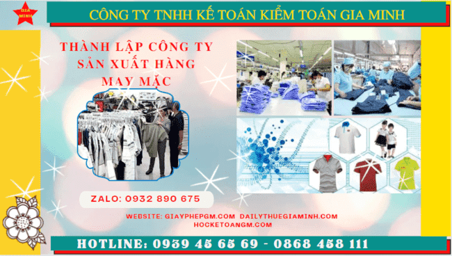 Thủ tục đăng ký kinh doanh công ty sản xuất hàng may mặc tại Lạng Sơn