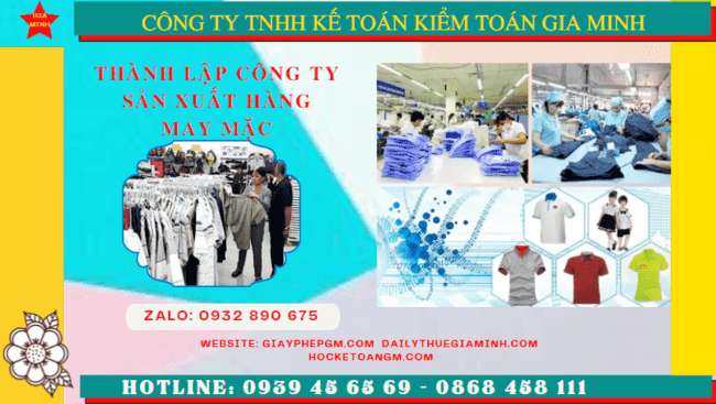 Thành lập công ty sản xuất hàng may mặc tại lào cai 6 Thủ tục đăng ký kinh doanh công ty sản xuất hàng may mặc tại Lào Cai