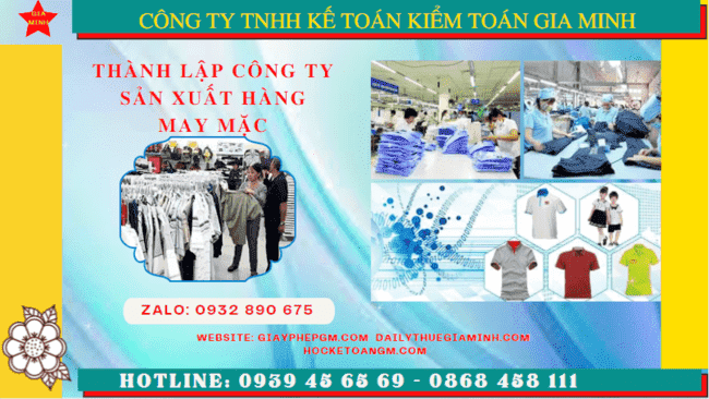 Thủ tục đăng ký kinh doanh công ty sản xuất hàng may mặc tại Phú Yên